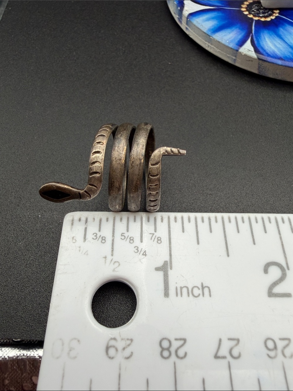 Vintage Taxco 925 Mexico Wrap Snake Ring Size 9 #S75 Sterling Silver - Picture 10 of 10